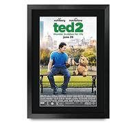 HWC Trading FR A3 Ted 2 Movie Poster Mark Wahlberg, Seth Macfarlane Gifts Printed Poster Signed Autograph Picture for Movie Memorabilia Fans - A3 Framed