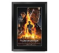HWC Trading FR A3 Terminator 4 Genisys Schwarzenegger Gifts Printed Poster Signed Autograph Picture for Movie Memorabilia Fans - A3 Framed