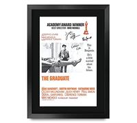 HWC Trading FR A3 The Graduate Dustin Hoffman Gifts Printed Poster Signed Autograph Picture for Movie Memorabilia Fans - A3 Framed