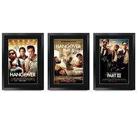 HWC Trading FR A3 The Hangover Collection x 3 Bradley Cooper, Zach Galifianakis Gifts Printed Poster Signed Autograph Picture for Movie Memorabilia Fans - A3 Framed