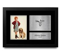 HWC Trading FR A4 Aileen Quinn Annie Gifts Printed Signed Autograph Picture for Movie Memorabilia Fans - A4 Framed