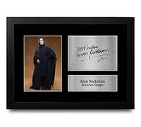 HWC Trading FR A4 Alan Rickman Harry Potter Severus Snape Gifts Printed Signed Autograph Picture for Movie Memorabilia Fans - A4 Framed
