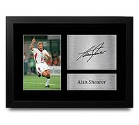 HWC Trading FR A4 Alan Shearer England Gifts Printed Signed Autograph Picture for Football Fans and Supporters - A4 Framed