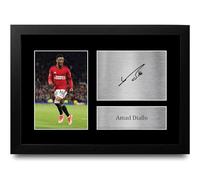 HWC Trading FR A4 Amad Diallo Gifts Printed Signed Autograph Picture for Football Fans and Supporters - A4 Framed