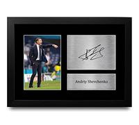 HWC Trading FR A4 Andriy Shevchenko Manager Ukraine Gifts Printed Signed Autograph Picture for Football Fans and Supporters - A4 Framed
