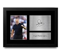 HWC Trading FR A4 Ange Postecoglou Tottenham Hotspurs Gifts Printed Signed Autograph Picture for Football Fans and Supporters - A4 Framed