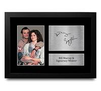 HWC Trading FR A4 Bill Murray & Sigourney Weaver Ghostbusters Gifts Printed Signed Autograph Picture for Movie Memorabilia Fans - A4 Framed