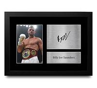 HWC Trading FR A4 Billy Joe Saunders Boxing Gifts Printed Signed Autograph Picture for Boxer Memorabilia Fans - A4 Framed