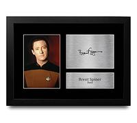 HWC Trading FR A4 Brent Spiner Star Trek Data Gifts Printed Signed Autograph Picture for TV Show Fans - A4 Framed