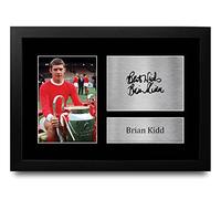 HWC Trading FR A4 Brian Kidd Gifts Printed Signed Autograph Picture for Football Fans and Supporters - A4 Framed