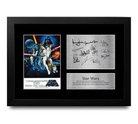 HWC Trading FR A4 Cast Mark Hamill, Carrie Fisher, Harrison Ford Gifts Printed Signed Autograph Picture for Movie Memorabilia Fans - A4 Framed