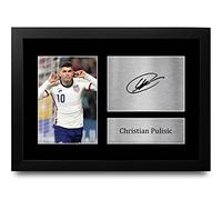 HWC Trading FR A4 Christian Pulisic USA Gifts Printed Signed Autograph Picture for Football Fans and Supporters - A4 Framed