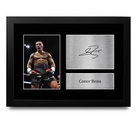 HWC Trading FR A4 Conor Benn Boxing Gifts Printed Signed Autograph Picture for Boxer Memorabilia Fans - A4 Framed