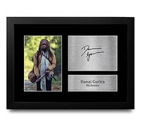 HWC Trading FR A4 Danai Gurira The Walking Dead Michonne Gifts Printed Signed Autograph Picture for TV Show Fans - A4 Framed
