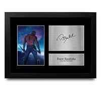 HWC Trading FR A4 Dave Bautista Guardians of the Galaxy Drax Gifts Printed Signed Autograph Picture for Movie Memorabilia Fans - A4 Framed