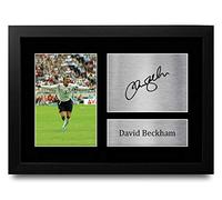 HWC Trading FR A4 David Beckham England Gifts Printed Signed Autograph Picture for Fans and Supporters - A4 Framed