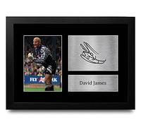 HWC Trading FR A4 David James Liverpool Gifts Printed Signed Autograph Picture for Football Fans and Supporters - A4 Framed