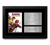HWC Trading FR A4 Deadpool & Wolverine Reynolds & Jackman Gifts Printed Signed Autograph Picture for Movie Memorabilia Fans - A4 Framed