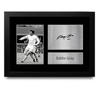 HWC Trading FR A4 Eddie Gray Leeds United Gifts Printed Signed Autograph Picture for Football Fans and Supporters - A4 Framed