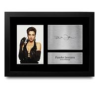 HWC Trading FR A4 Famke Janssen James Bond GoldenEye Gifts Printed Signed Autograph Picture for Movie Memorabilia Fans - A4 Framed