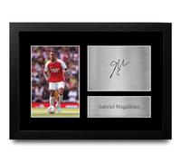 HWC Trading FR A4 Gabriel Magalhaes Arsenal Gifts Printed Signed Autograph Picture for Football Fans and Supporters - A4 Framed