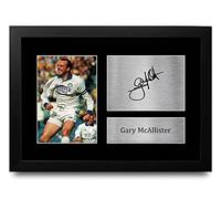 HWC Trading FR A4 Gary McAllister Leeds United Gifts Printed Signed Autograph Picture for Football Fans and Supporters - A4 Framed