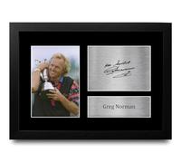 HWC Trading FR A4 Greg Norman Gifts Printed Signed Autograph Picture for Golf Memorabilia Fans - A4 Framed