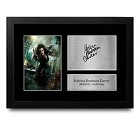 HWC Trading FR A4 Helena Bonham Carter Harry Potter Bellatrix Lestrange Gifts Printed Signed Autograph Picture for Movie Memorabilia Fans - A4 Framed