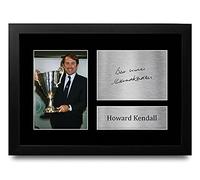 HWC Trading FR A4 Howard Kendall Everton Gifts Printed Signed Autograph Picture for Football Fans and Supporters - A4 Framed