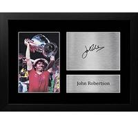 HWC Trading FR A4 John Robertson Nottingham Forest Gifts Printed Signed Autograph Picture for Football Fans and Supporters - A4 Framed