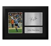 HWC Trading FR A4 John Sheridan Gifts Printed Signed Autograph Picture for Football Fans and Supporters - A4 Framed