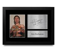 HWC Trading FR A4 Ken Buchanan Boxing Gifts Printed Signed Autograph Picture for Boxer Memorabilia Fans - A4 Framed