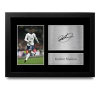 HWC Trading FR A4 Kobbie Mainoo England Gifts Printed Signed Autograph Picture for Football Fans and Supporters - A4 Framed