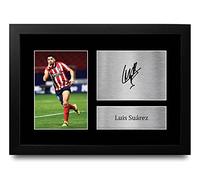 HWC Trading FR A4 Luis Suarez Atletico Madrid Gifts Printed Signed Autograph Picture for Football Fans and Supporters - A4 Framed
