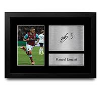 HWC Trading FR A4 Manuel Lanzini West Ham United Gifts Printed Signed Autograph Picture for Football Fans and Supporters - A4 Framed