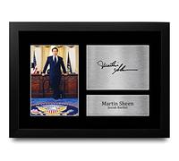 HWC Trading FR A4 Martin Sheen The West Wing Gifts Printed Signed Autograph Picture for TV Show Fans - A4 Framed