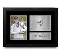 HWC Trading FR A4 Matt Fitzpatrick Gifts Printed Signed Autograph Picture for Golf Memorabilia Fans - A4 Framed