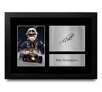 HWC Trading FR A4 Max Verstappen Formula 1 Gifts Printed Signed Autograph Picture for F1 Formula 1 Racing Fans - A4 Framed
