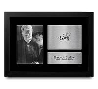 HWC Trading FR A4 Max von Sydow The Exorcist Gifts Printed Signed Autograph Picture for Movie Memorabilia Fans - A4 Framed