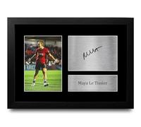 HWC Trading FR A4 Maya Le Tissier Gifts Printed Signed Autograph Picture for Womens Football Fans and Supporters - A4 Framed