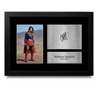 HWC Trading FR A4 Melissa Benoist Supergirl Gifts Printed Signed Autograph Picture for TV Show Fans - A4 Framed