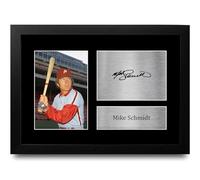 HWC Trading FR A4 Mike Schmidt Philadelphia Phillies Gifts Printed Signed Autograph Picture for Baseball Memorabilia Fans - A4 Framed