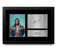 HWC Trading FR A4 Mr T A-Team BA Baracua Gifts Printed Signed Autograph Picture for TV Show Fans - A4 Framed