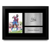 HWC Trading FR A4 Odsonne Edouard Crystal Palace Gifts Printed Signed Autograph Picture for Football Fans and Supporters - A4 Framed