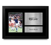 HWC Trading FR A4 Paolo Rossi Italy Gifts Printed Signed Autograph Picture for Football Fans and Supporters - A4 Framed