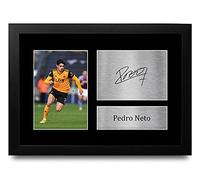 HWC Trading FR A4 Pedro Neto Wolves Gifts Printed Signed Autograph Picture for Football Fans and Supporters - A4 Framed