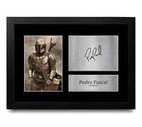 HWC Trading FR A4 Pedro Pascal The Mandalorian Gifts Printed Signed Autograph Picture for TV Show Fans - A4 Framed