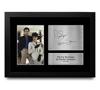 HWC Trading FR A4 Pierce Brosnan & Famke Janssen James Bond GoldenEye Gifts Printed Signed Autograph Picture for Movie Memorabilia Fans - A4 Framed