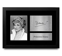 HWC Trading FR A4 Princess Diana of Wales Gifts Printed Signed Autograph Picture for Followers & Fans - A4 Framed