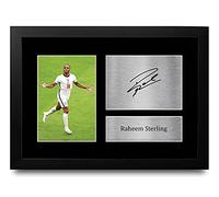 HWC Trading FR A4 Raheem Sterling England Gifts Printed Signed Autograph Picture for Football Fans and Supporters - A4 Framed